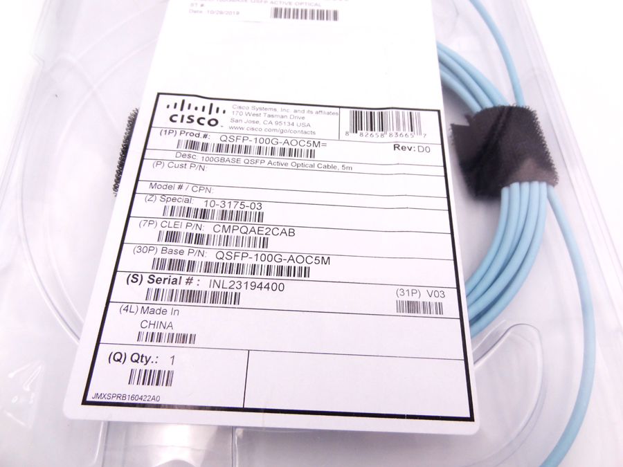 CISCO QSFP-100G-AOC5M 100GBASE QSFP ACTIVE OPTICAL *New Sealed* 