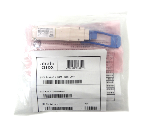 CISCO QSFP-40GE-LR4 QSFP+ 40GBASE-LR4 1310nm SMF LC - *NEW SEALED* GENUINE CISCO
