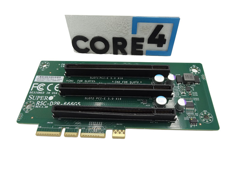 SUPERMICRO RSC-D2R-666G5 2U RHS DCO Riser card with three PCI-E 5.0 x16slotsHFRoH