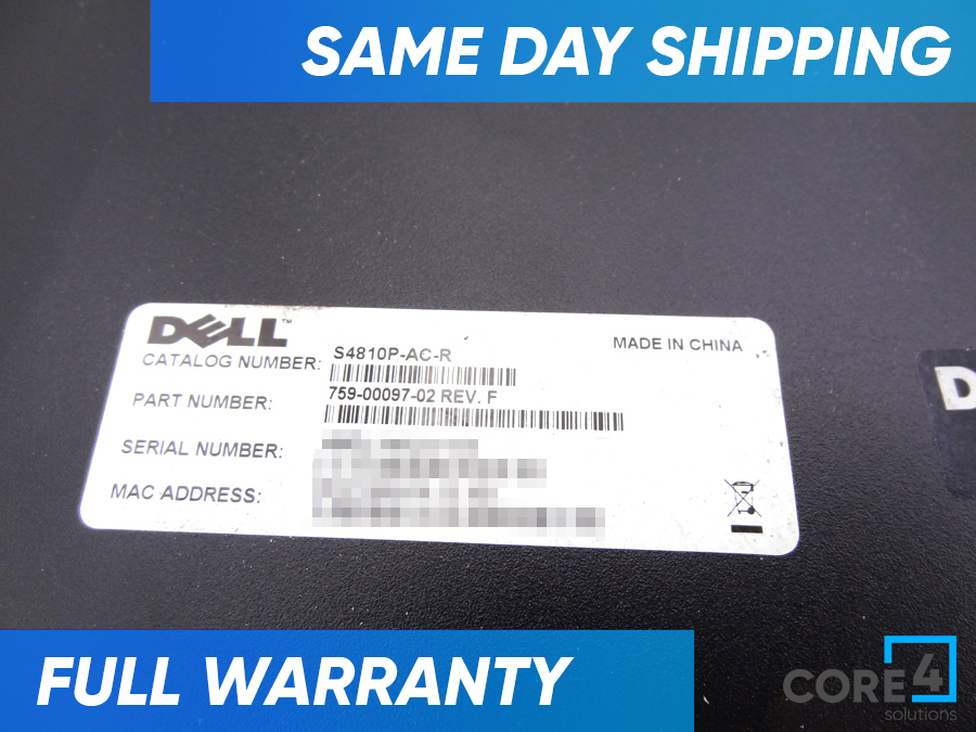 DELL S4810P-AC-R FORCE 10 48 PORT SWITCH 