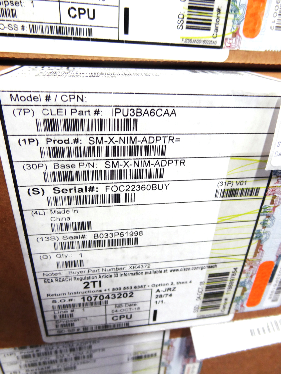 CISCO SM-X-NIM-ADPTR SM-X ADAPTER FOR ONE NIM MODULE *New Sealed* 