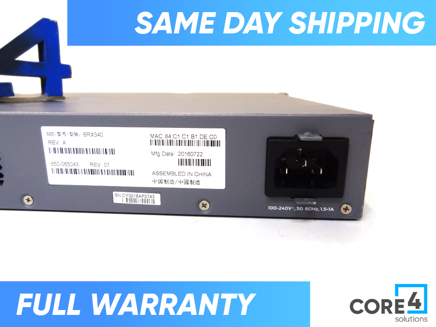 JUNIPER SRX340 Enterprise Firewall