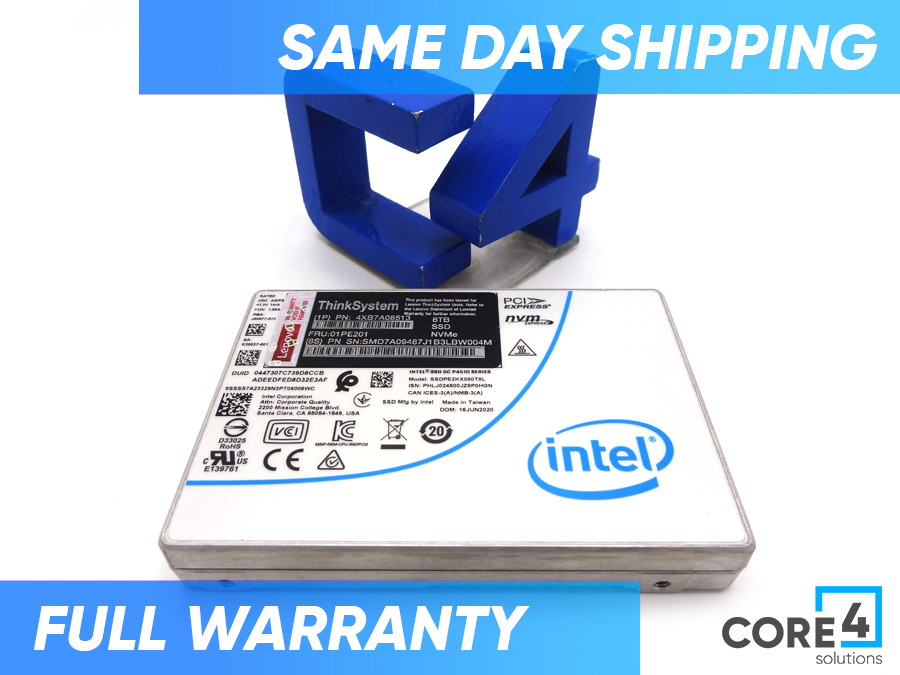 IBM SSDPE2KX080T8L INT/IBM P4510 8TB PCIE U.2 NVME SSD - SSDPE2KX080T8