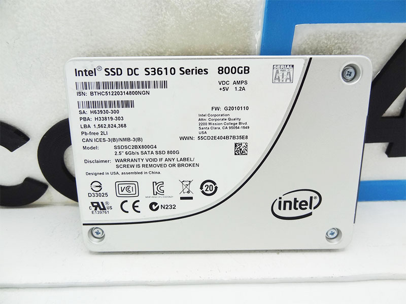 DELL SSDSC2BX800G4 800GB SATA INTEL S3610 2.5 SSD