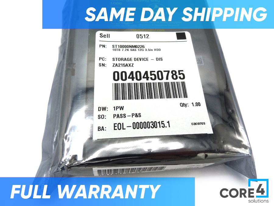 SEAGATE ST10000NM0226 10TB SAS SED 4KN 3.5 HELIUM HDD