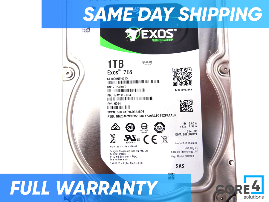 SEAGATE ST1000NM0045 1TB 12GBPS 3.5N SAS 7.2K HDD