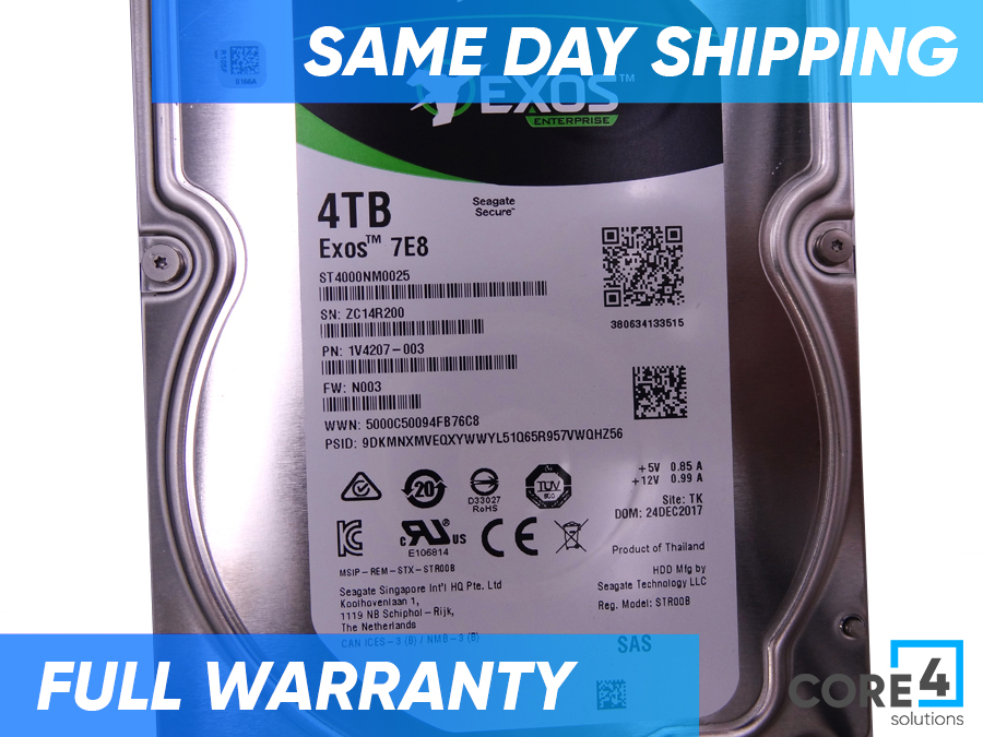SEAGATE ST4000NM0025 4TB 12GBPS SAS 7.2K 3.5 HDD