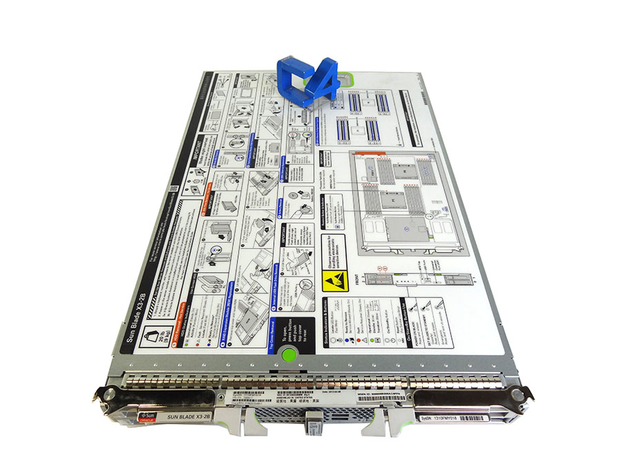 SUN X3-2B ORACLE X3-2B BASE BLADE SERVER w/ motherboard heatsinks & REM Card 