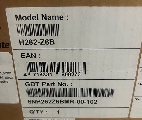 GIGABYTE H262-Z6B 2U 4-NODE DUAL EPYC 70027003 8X NVME SYSTEM