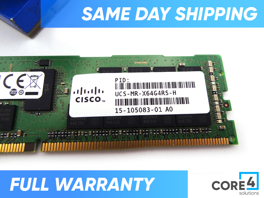 CISCO UCS-MR-X64G4RS-H 64GB DDR4-2666MHZ PC4-21300 RDIMM - HX-MR-X64G4RS-H