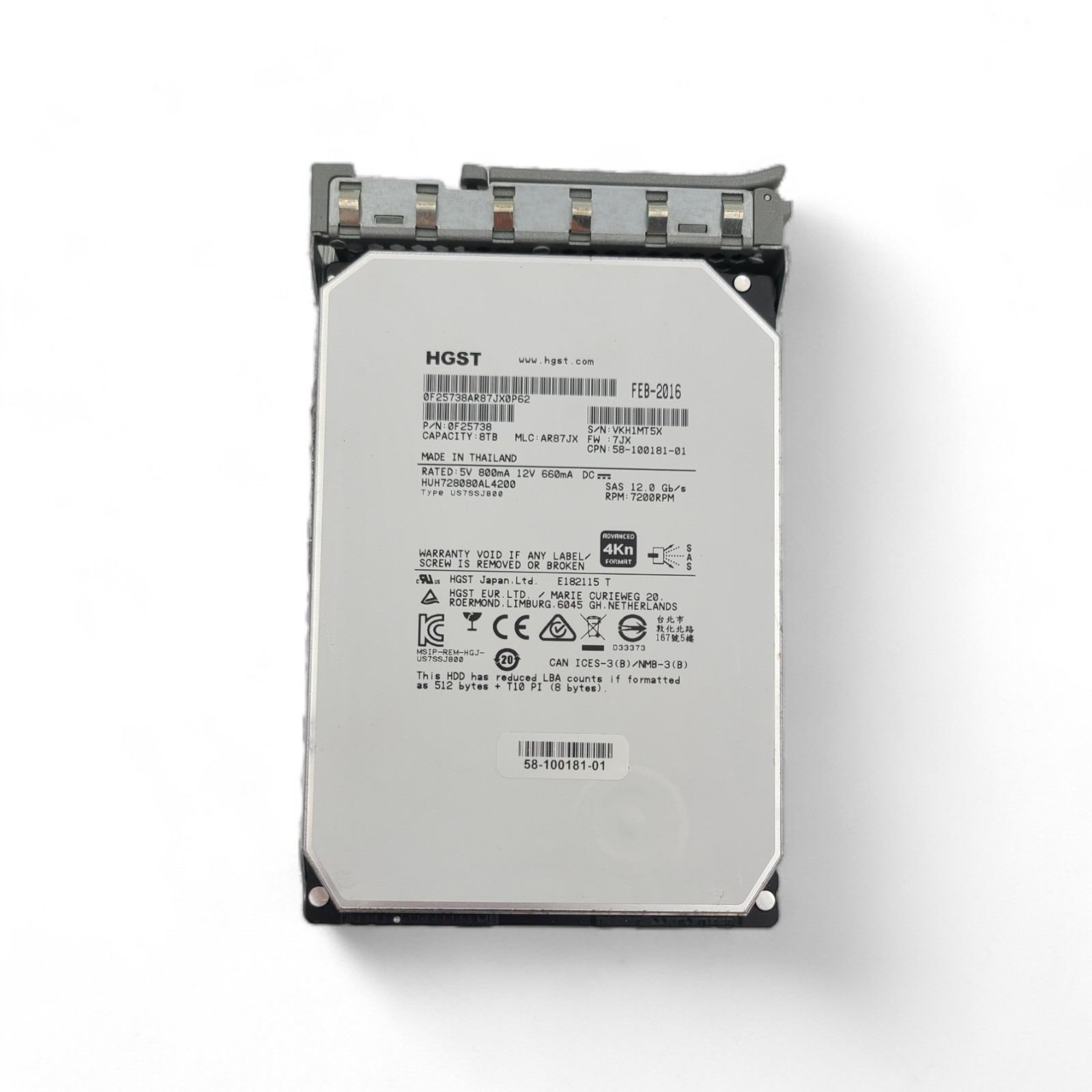 CISCO UCSC-C3X60-8TBRR Cisco 8TB 7200RPM SAS 12Gbps 3.5-inch HDD