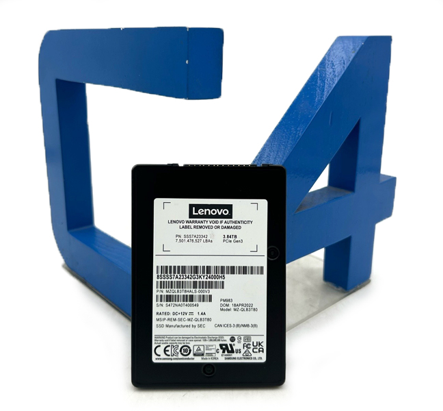 LENOVO MZQLB3T8HALS 3.84TB PM983 2.5 GEN3 U.2 NVME SSD