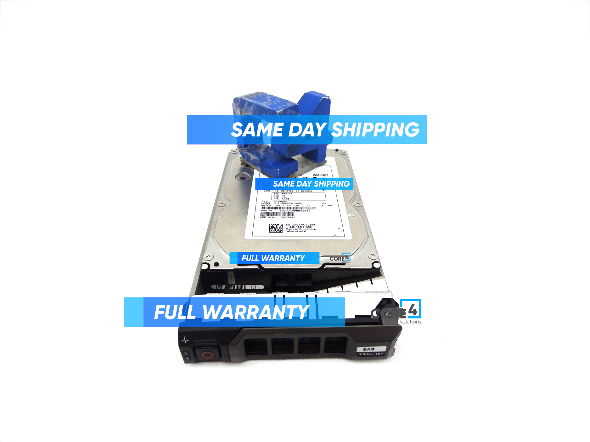 DELL W347K 600GB 15K 3.5 6GPPS SAS HDD - 0B24496, 342-2082, W348K, 9FN066-150