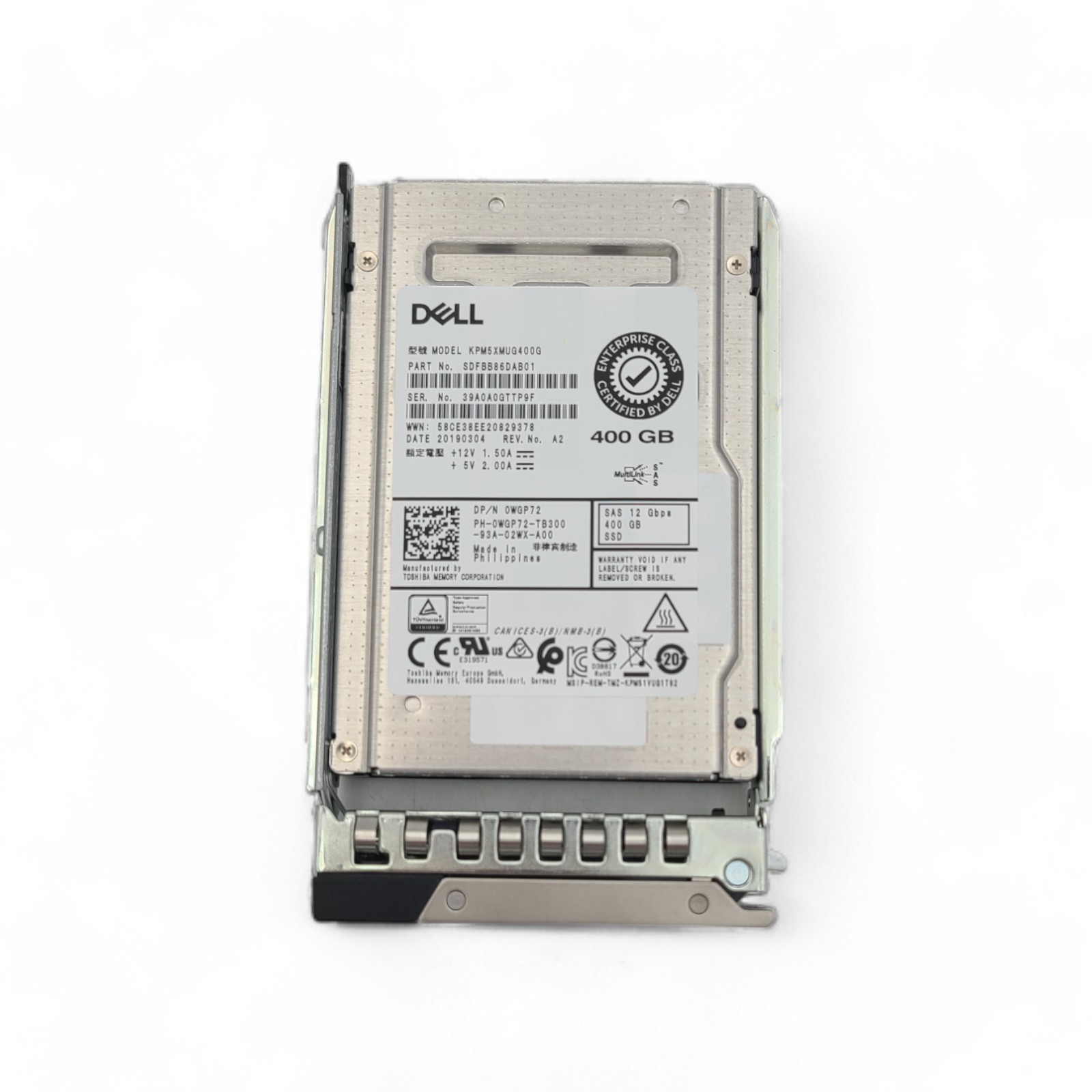 DELL WGP72 400GB 12Gbs 2.5 SAS SSD