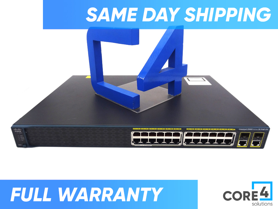 CISCO WS-C2960-24PC-S Catalyst 2960 24 10/100 PoE + 2 SWITCH 