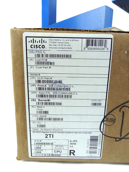 CISCO WS-C2960+24LC-L WS-C2960+24LC-L CISCO 24 10100 (8E