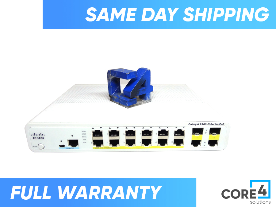 CISCO WS-C2960C-12PC-L 12X10/100 + 2XGIG SFP SWITCH