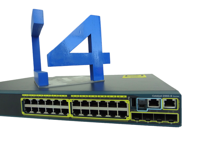 CISCO WS-C2960S-24TS-L CATALYST 2960S 24 GIGE, 4 X SFP - New Open Box