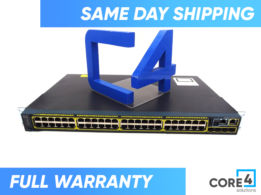 Cisco WS-C2960S-48TS-L Catalyst Ethernet Switch w/ rack ears