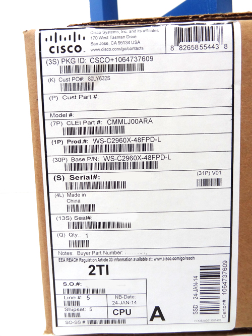 Cisco WS-C2960X-48FPD-L - Catalyst 2960-X 48 GigE PoE 740W, 2 x 10G SFP+, LAN Base