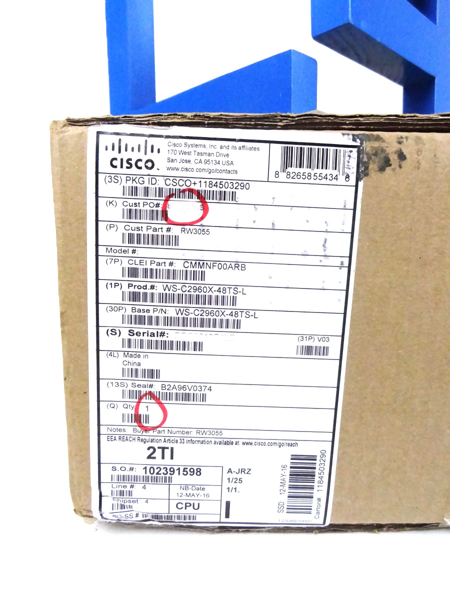 CISCO WS-C2960X-48TS-L 2960-X 48 GIGE, 4 X 1G SFP, LAN
