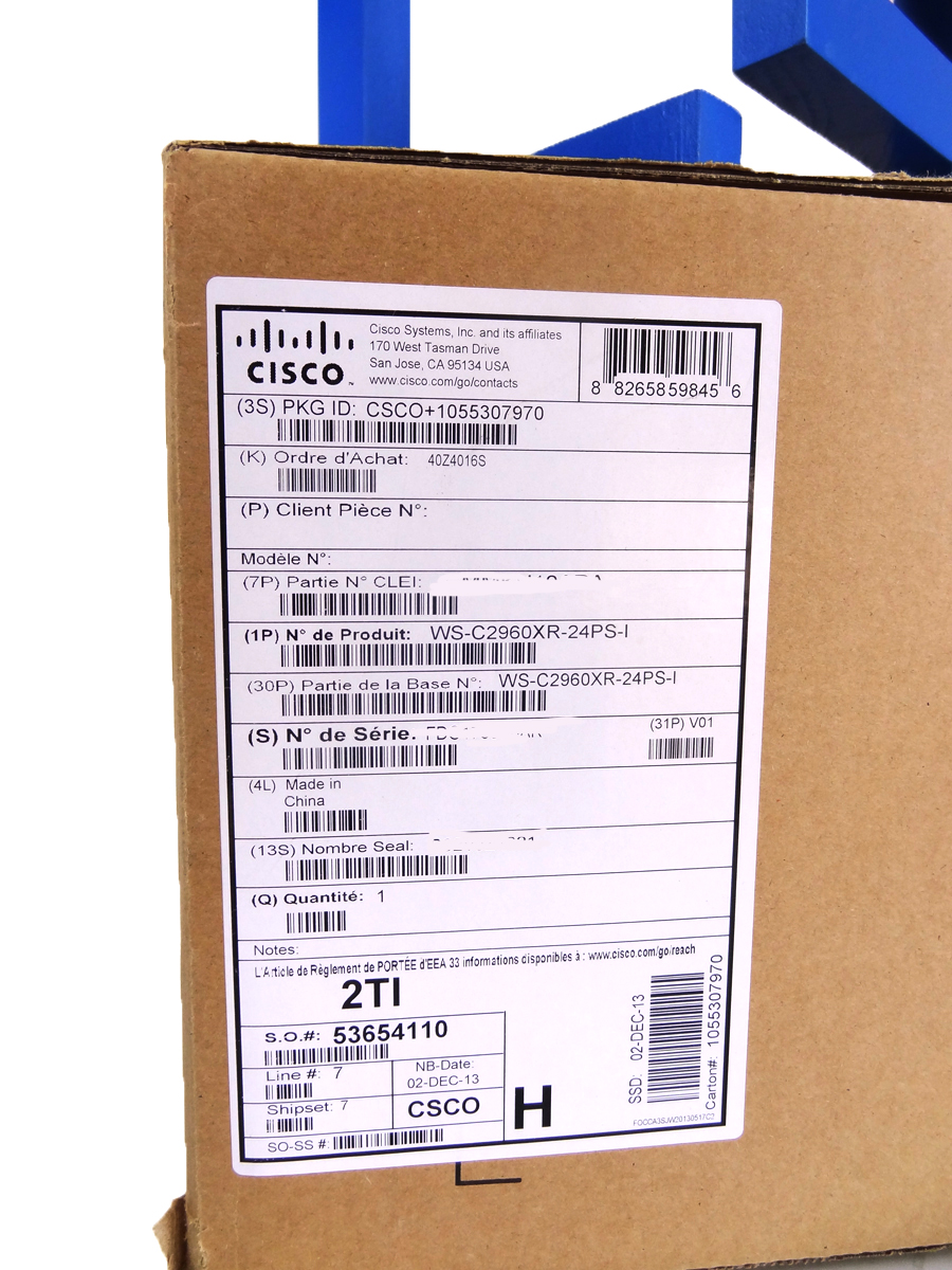 CISCO WS-C2960XR-24PS-I CATALYST 2960-XR 24 GIGE POE 370W T