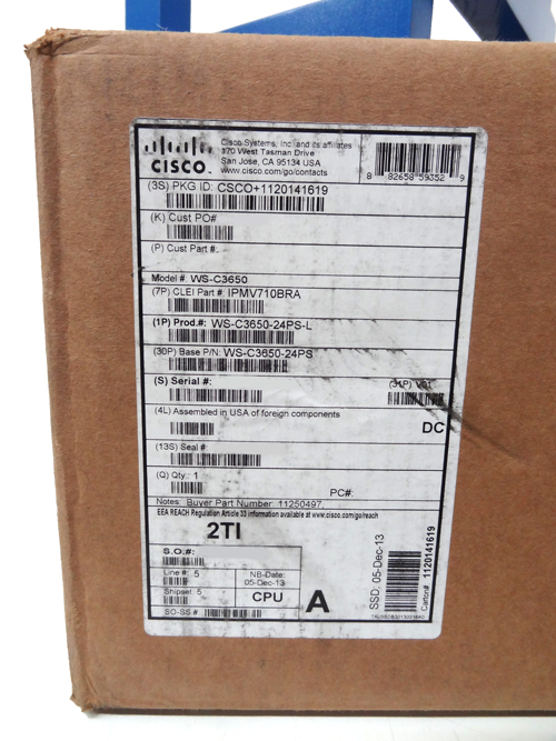 CISCO WS-C3560-24PS-L SWITCH/CAT 3650 24P POE 4X1G LAN BE