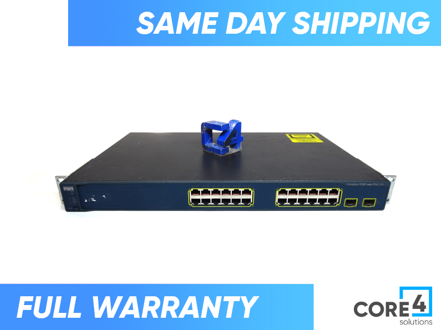 CISCO WS-C3560-24PS-S Catalyst 3560 24 10/100 PoE + 2 SFP Switch
