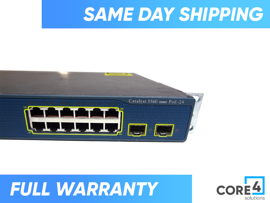 CISCO WS-C3560-24PS-S Catalyst 3560 24 10/100 PoE + 2 SFP Switch