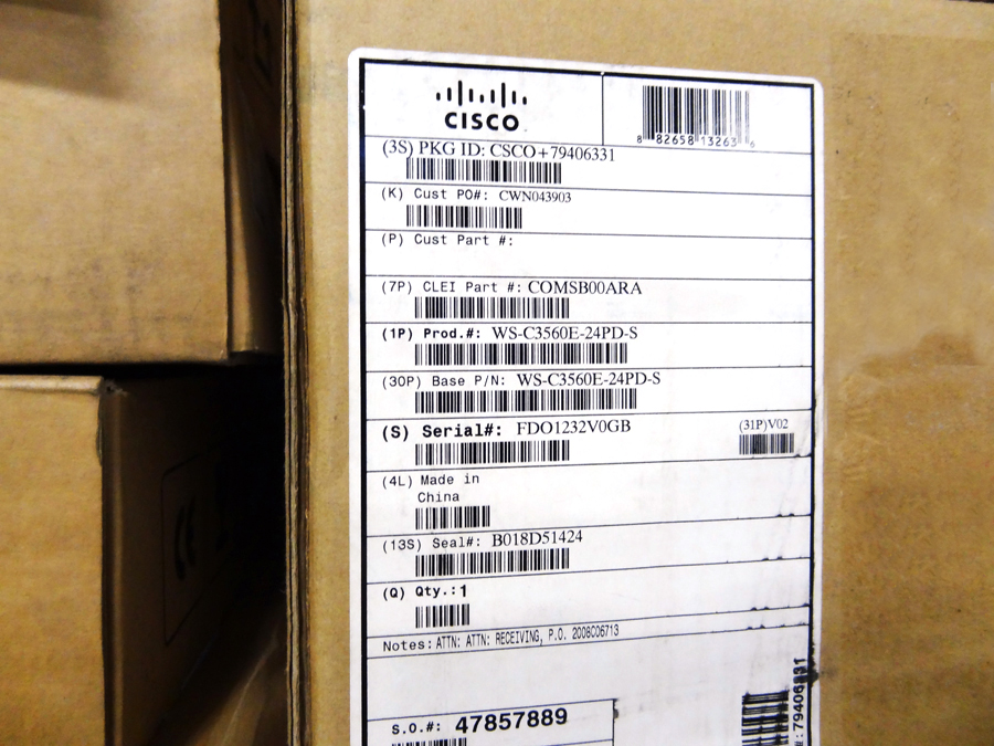 CISCO WS-C3560E-24PD-S CATALYST 3560E 24 10/100/1000 POE+ *New Open Box*