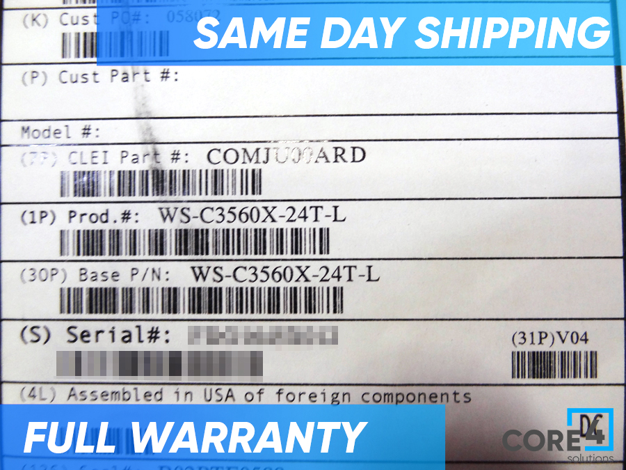 Cisco WS-C3560X-24T-L Catalyst Gigabit Ethernet Switch *New Sealed*