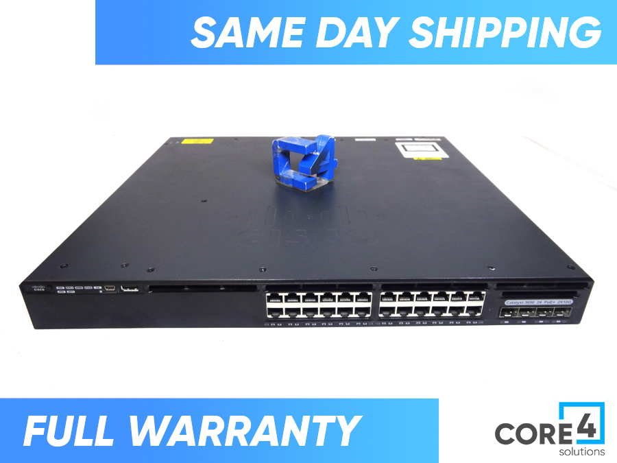 CISCO WS-C3650-24PD-E CATALYST 3650 24 PORT POE 2 X 10GB SWITCH