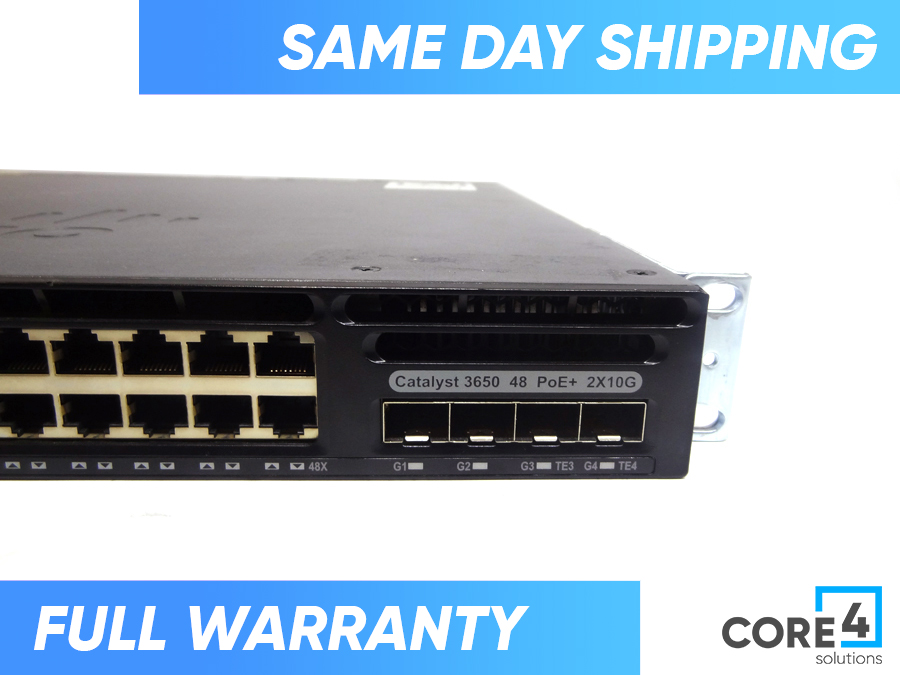 CISCO WS-C3650-48FD-L 48 x 10/100/1000 (PoE+) + 2 x 10 Gig Switch *New Sealed*