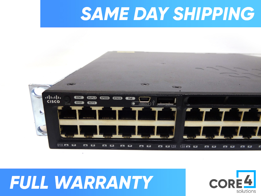 CISCO WS-C3650-48FD-L 48 POE+ GE, E SWTICH *New Open Box*