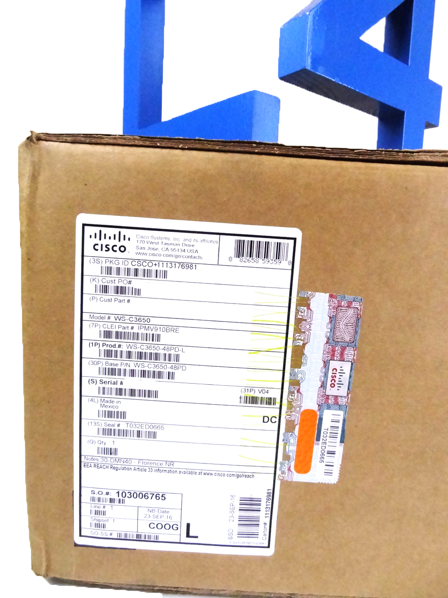 CISCO WS-C3650-48PD-L CISCO CATALYST 3650 48 PORT POE 2XE