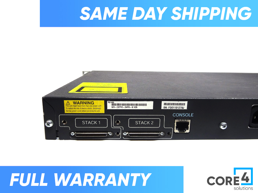 CISCO WS-C3750-24PS-S Catalyst 3750 24 10/100 PoE + 2 SFP Switch *New Sealed* 