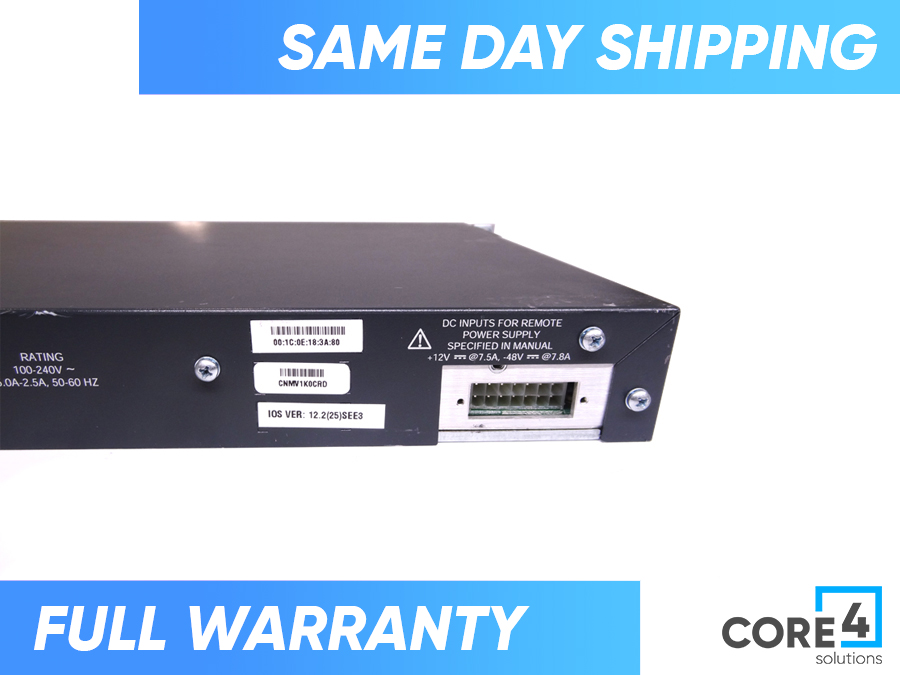 CISCO WS-C3750-24PS-S Catalyst 3750 24 10/100 PoE + 2 SFP Switch