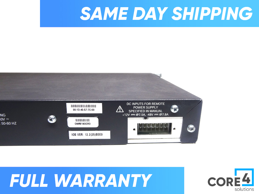 CISCO WS-C3750-24PS-S Catalyst 3750 24 10/100 PoE + 2 SFP Switch *New Sealed* 