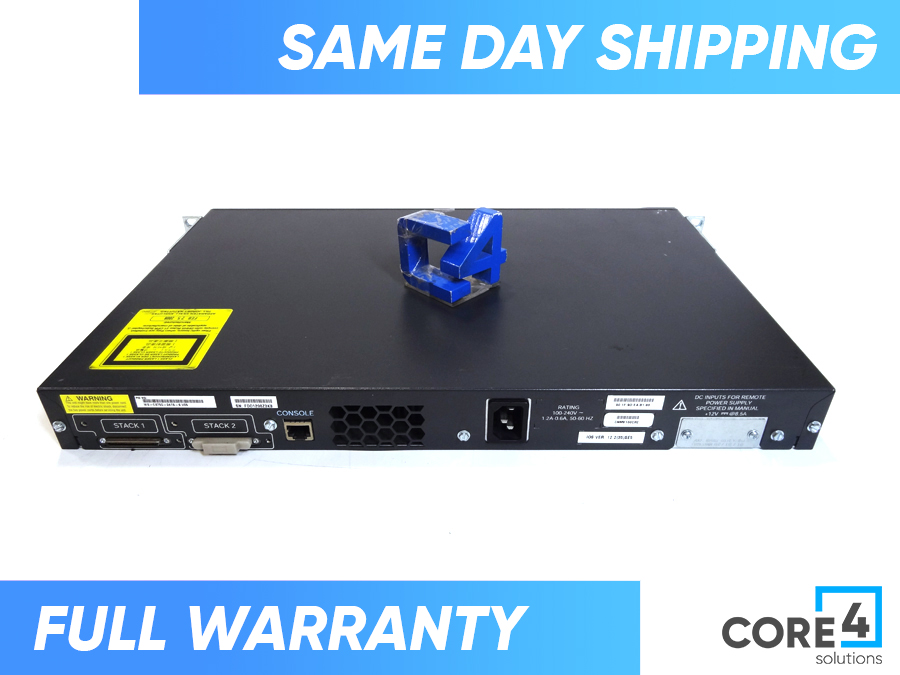 CISCO WS-C3750-24TS-S Catalyst 3750 24 10/100 + 2 SFP + SWITCH