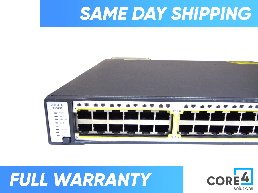 CISCO WS-C3750E-48PD-SF Catalyst 3750E 48 10/100/1000 PoE+2 Switch