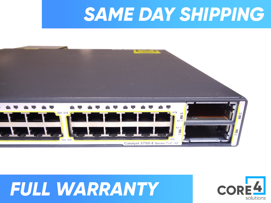 CISCO WS-C3750E-48PD-SF Catalyst 3750E 48 10/100/1000 PoE+2 Switch