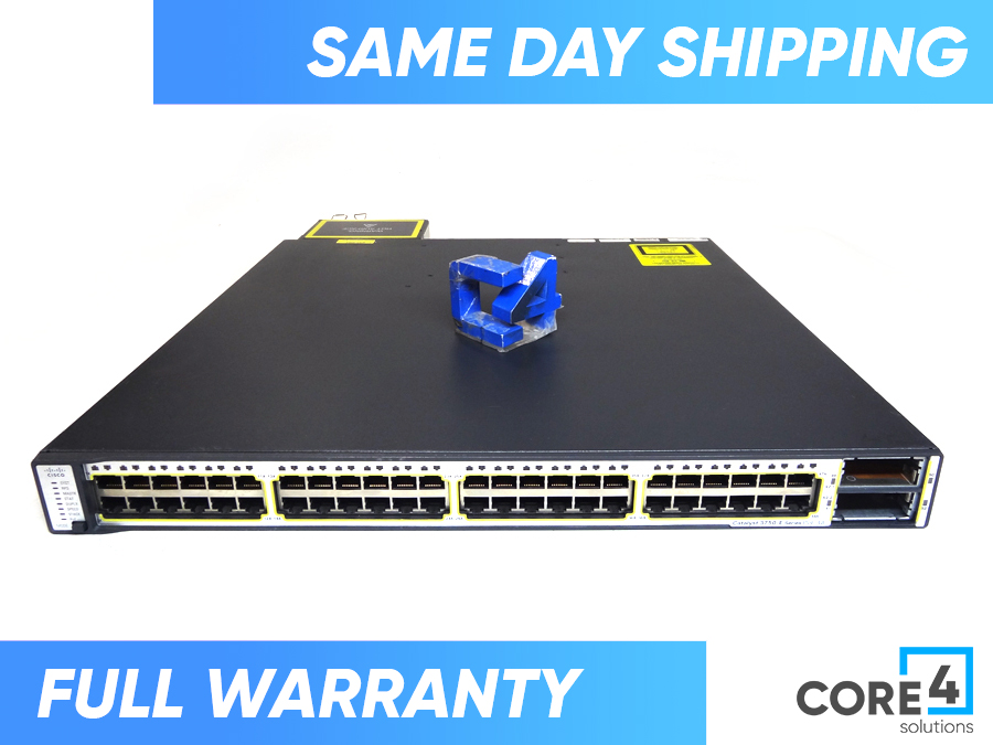 CISCO WS-C3750E-48PD-SF Catalyst 3750E 48 10/100/1000 PoE+2 Switch