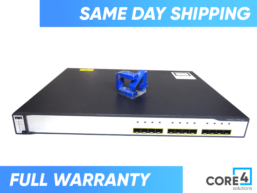 Cisco WS-C3750G-12S-E Catalyst 3750 12 Sfp + Ips Image Switch