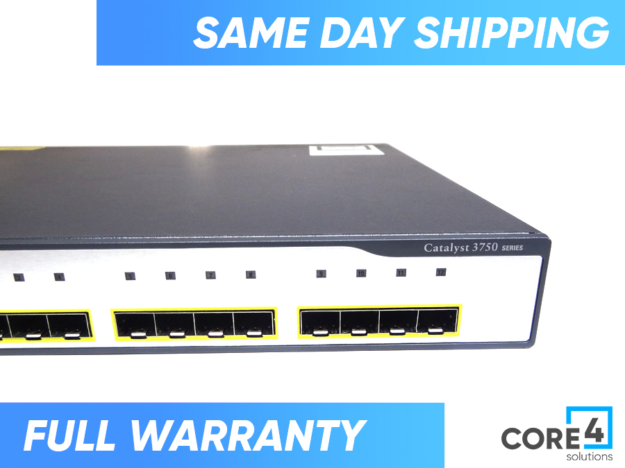 Cisco WS-C3750G-12S-E Catalyst 3750 12 Sfp + Ips Image Switch