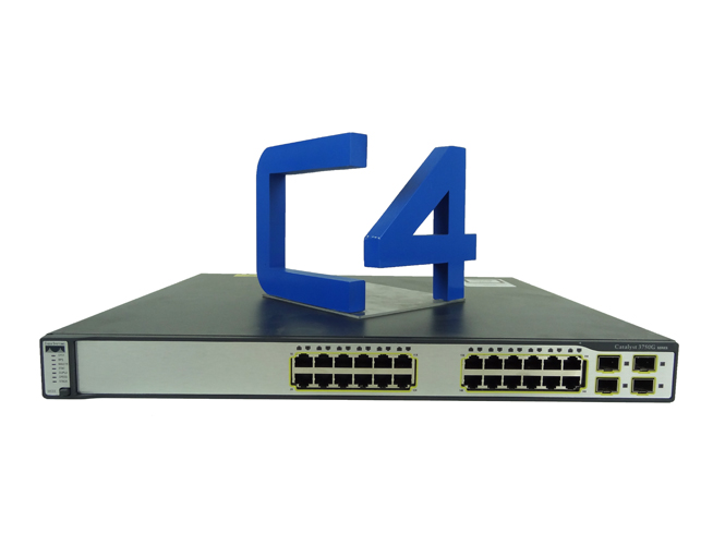 CISCO WS-C3750G-24TS-S1U CATALYST 3750G-24TS-S1U - SWITCH - 24 PORTS WITH 4 SFP -SMI 1U( CUT FACEPLATE). REFURBISHED