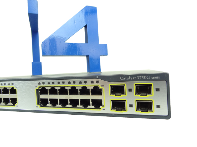 CISCO WS-C3750G-24TS-S1U CATALYST 3750G-24TS-S1U - SWITCH - 24 PORTS WITH 4 SFP -SMI 1U( CUT FACEPLATE). REFURBISHED
