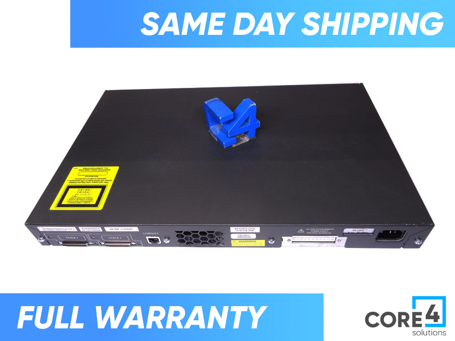 Cisco WS-C3750V2-48PS-S Catalyst 3750v2 48 10/100 Poe + 4 Sfp Switch