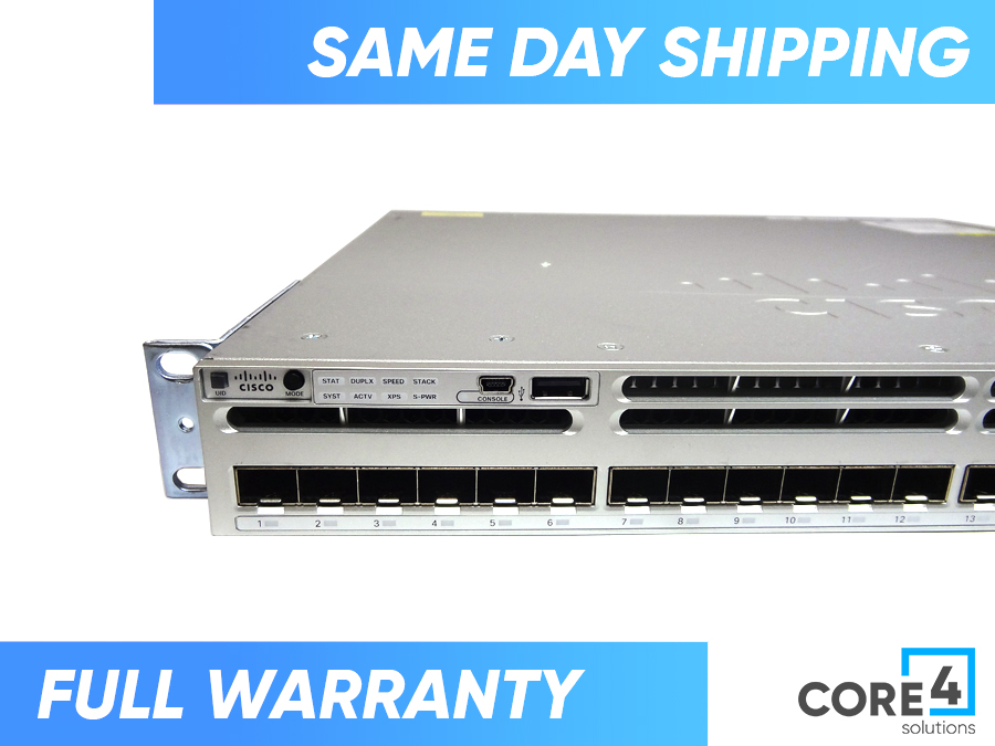 CISCO WS-C3850-32XS-S 24Pt SFP+, C3850-NM-8-10G, 715W. IP Switch