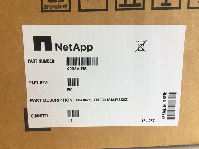 NETAPP X298A-R5 NETAPP 1TB 7.2K 3G SATA HDD