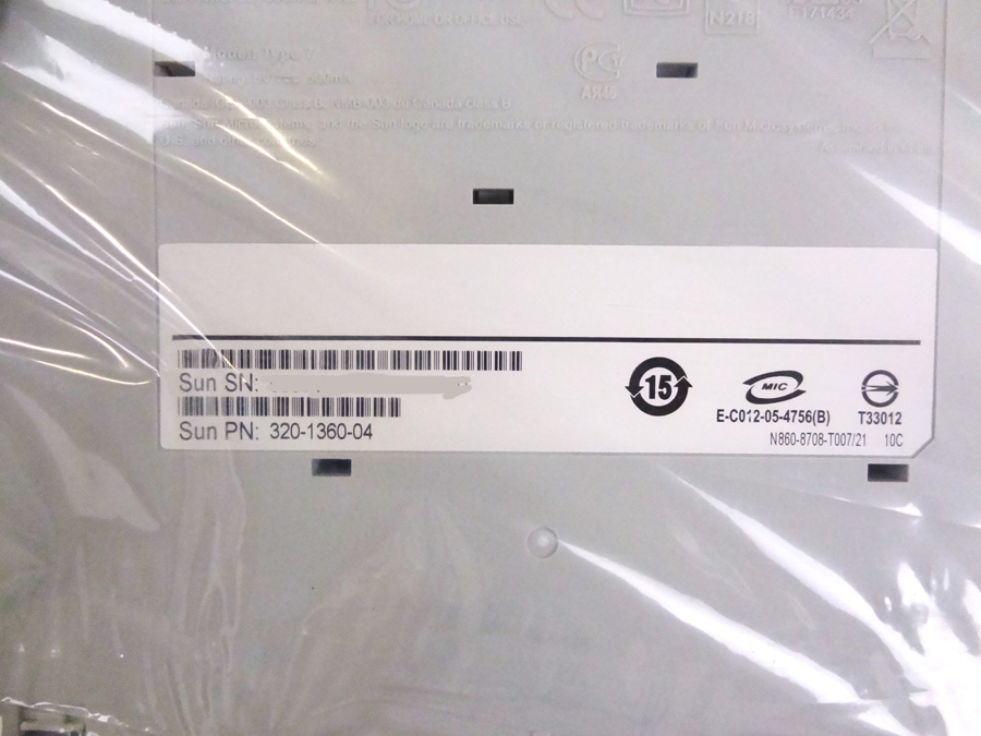 SUN X3701A TYPE-7 USB KEYBOARD AND MOUSE